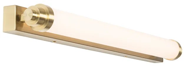 Стенна лампа бяла със злато с LED 3-степенен димер IP44 - Yordi