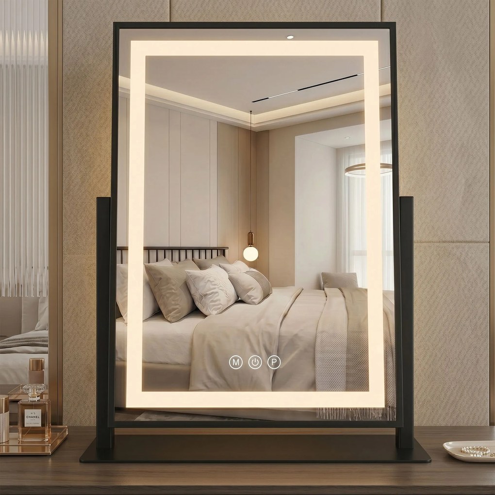 Огледало LED LUMI Black 30x40cm