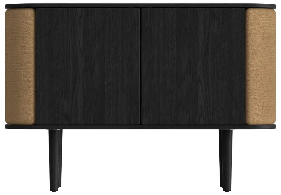 Нисък скрин в черно-кафяво от дъб 109x75 cm Treasures - UMAGE