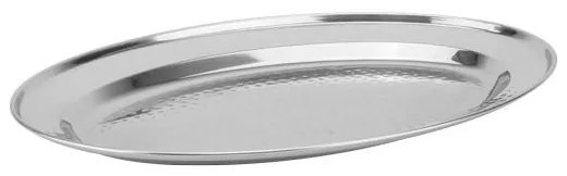 Horecano - Иноксово плато овал с релеф 35cm-WICKED-(SG-82620(A)