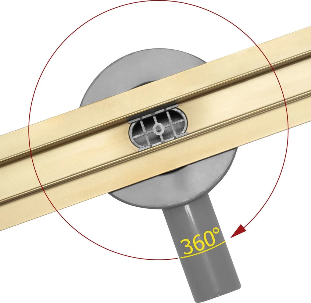 Линеен сифон Rea Neo Slim Mirror Gold Pro 50