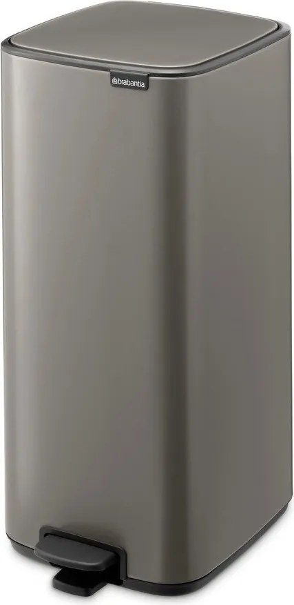 Сиво стоманено кошче за боклук с педал 30 l Bo – Brabantia
