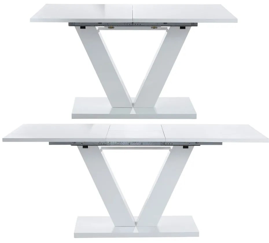 Бяла сгъваема маса за хранене Aaron, 140 x 90 cm - Støraa