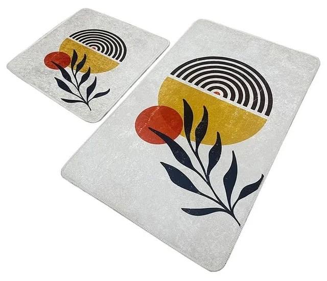 Светлосиви килими за баня в комплект от 2 бр. 60x100 cm Le Soleil – Foutastic