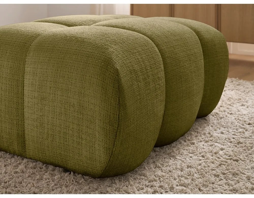 Зелена шенилова табуретка Ivane – Bobochic Paris