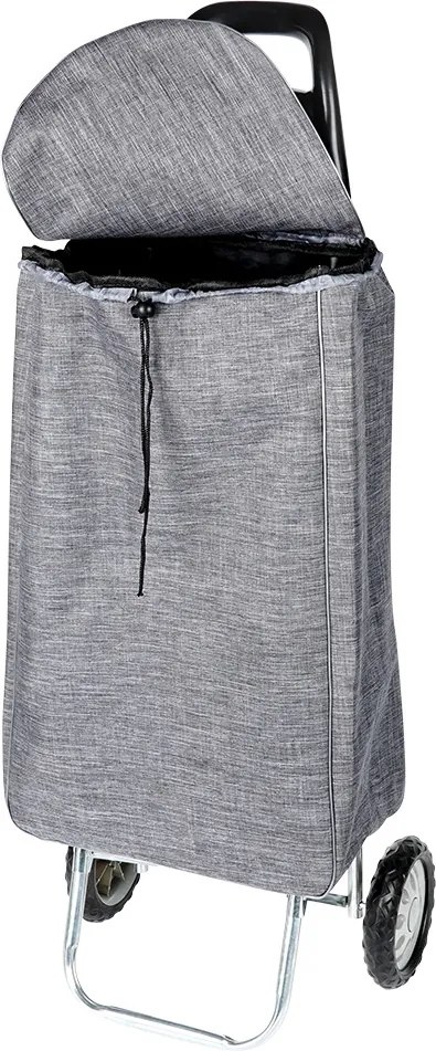 Пазарска количка с подвижна чанта, лека конструкция, до 30кг, 28x38x96см
