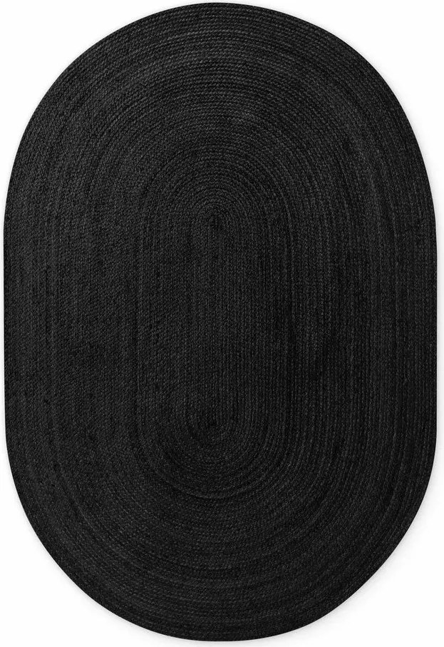 Черен двустранен ръчно изработен ютен килим 160x230 cm Braided – Hanse Home