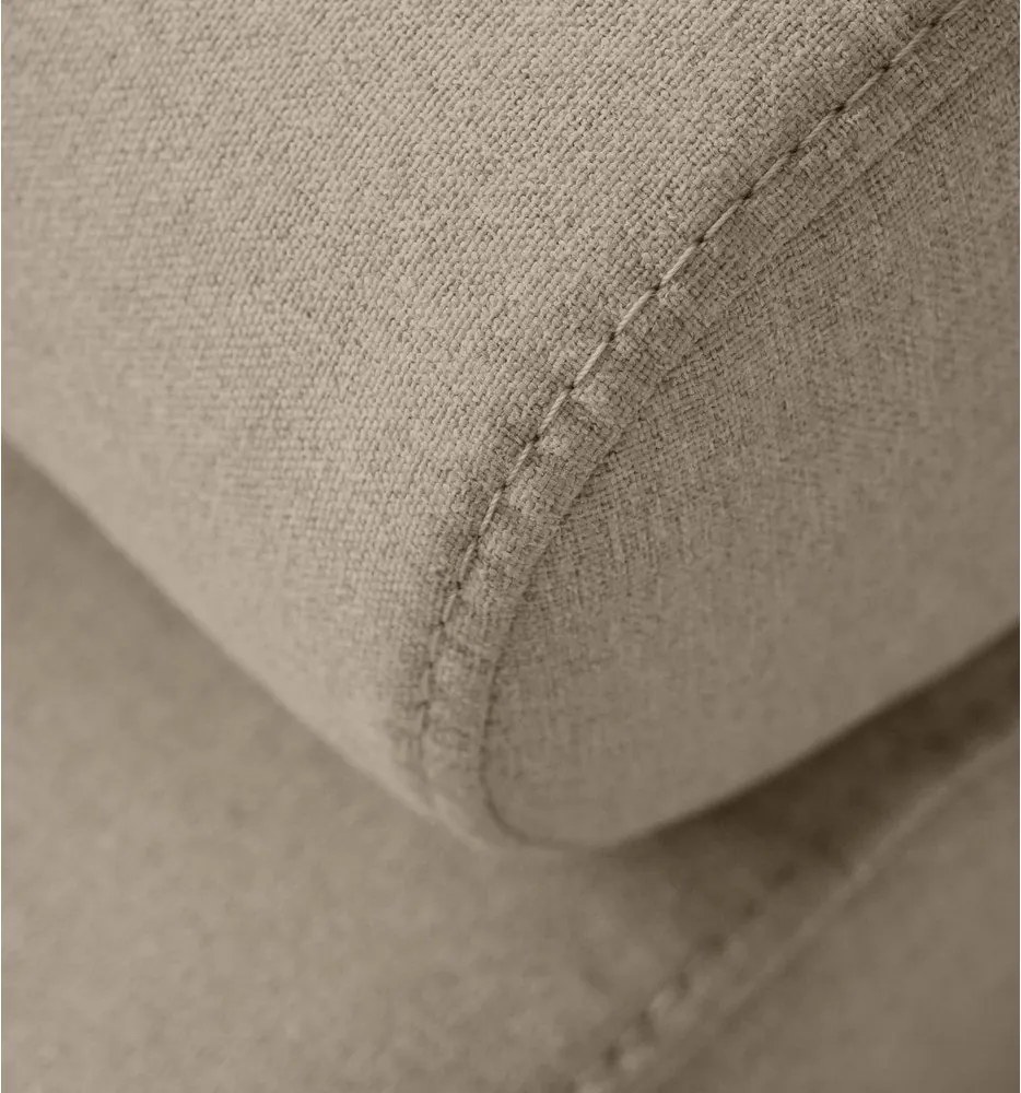 Бежов разтегателен ъглов диван с място за съхранение (десен ъгъл L форма) Anton – ELTAP