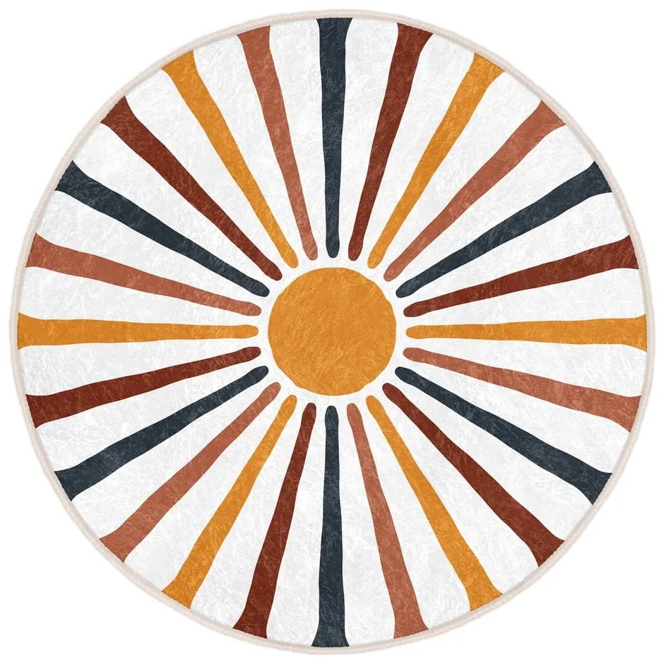 Кръгъл килим подходящ за пране и за прахосмукачки роботи ø 120 cm Comfort – Mila Home