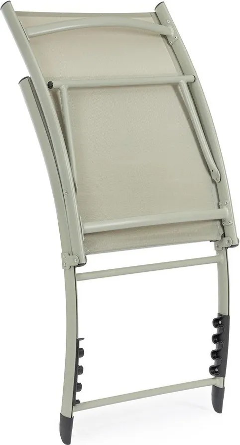 Светлозелен позициониране/сгъваем градински шезлонг метален Taylor – Bizzotto