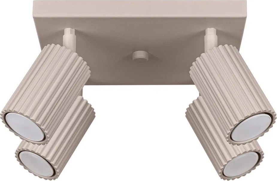 Кафяво-сив метален прожектор ø 6,5 cm Gleam – Sollux