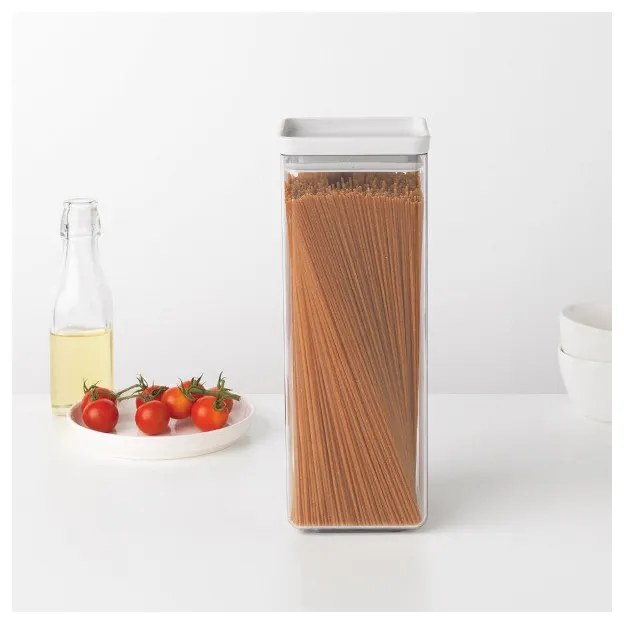Буркан за съхранение Brabantia Tasty+ 1001158, 2.5 л, Подходящ за съдомиялна и хладилник, Светлосив