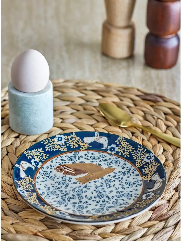 Синя десертна глинена чиния ø 16 cm Hezha – Bloomingville