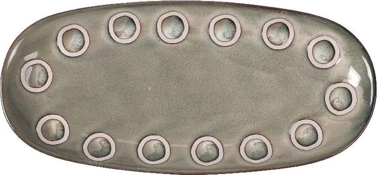 Плато овал LA MEDITERRANEA Almudena Gray, 25x12 cm, порцелан