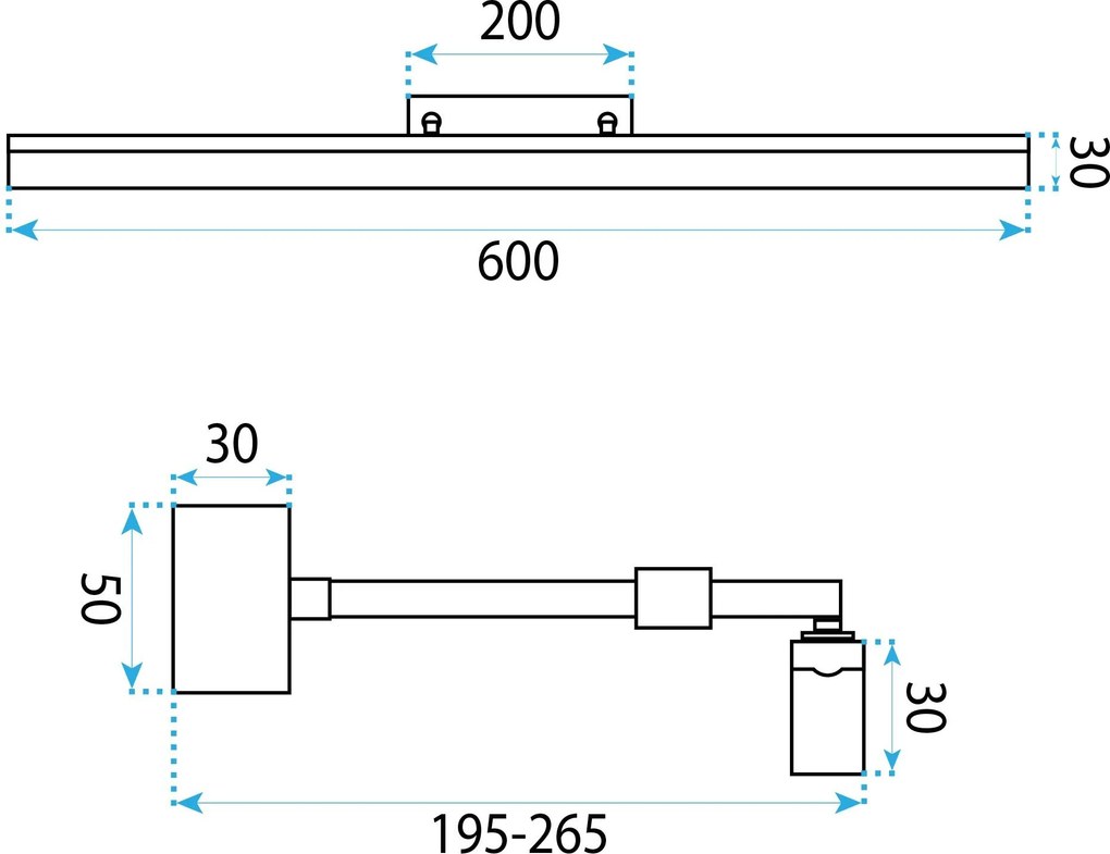 LED аплик за баня APP1879-1W 60cm BLACK