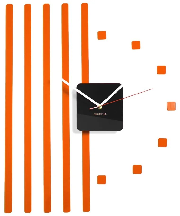 Самозалепващ стенен часовник с ивици tъмнозелено