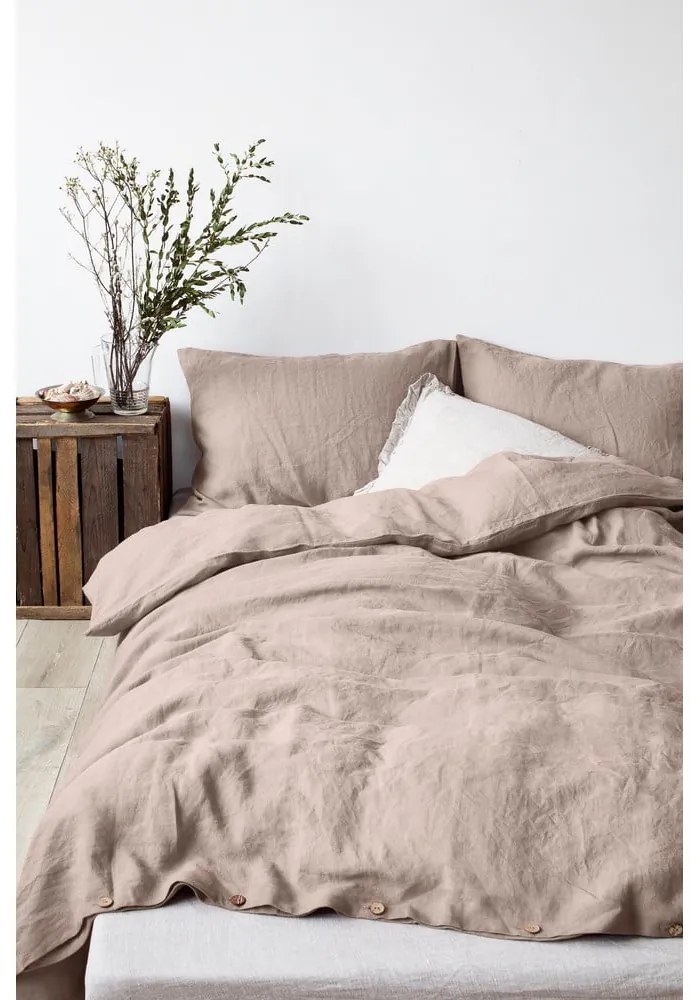 Светлокафява ленена калъфка за възглавница , 70 x 90 cm - Linen Tales