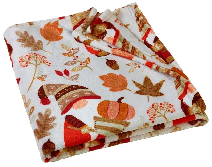 Оранжево-кафяво одеяло от микроплюш 130x170 cm Woodland Gonks – Catherine Lansfield