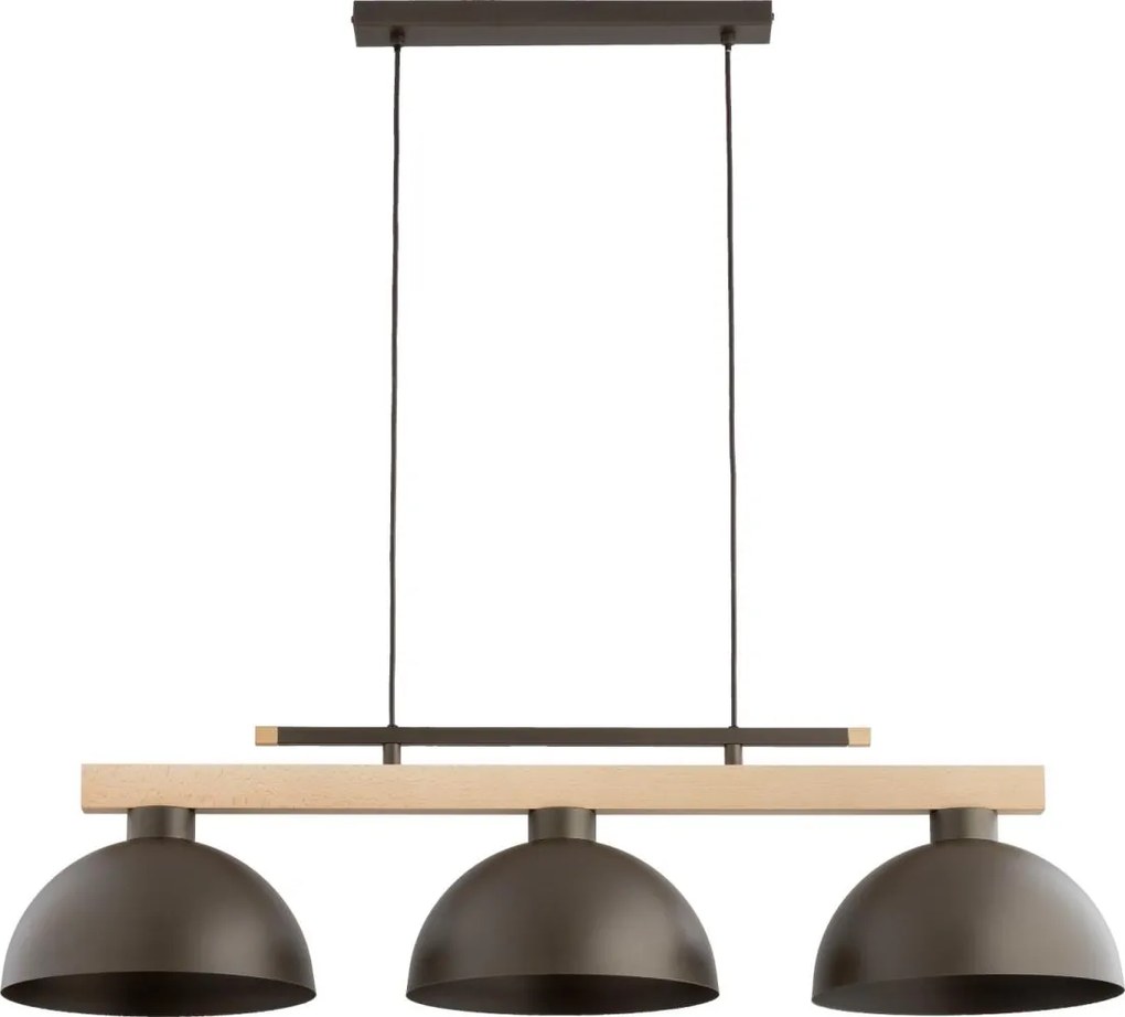 Полилей на кабел VERTA 3xE27/15W/230V кафяв/бежов