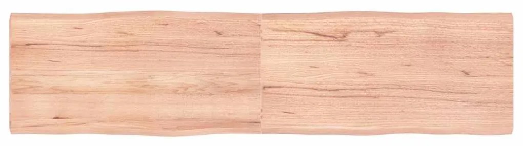 363968 vidaXL Плот за маса светлокафяв 160x40x(2-4) см обработен масивен дъб