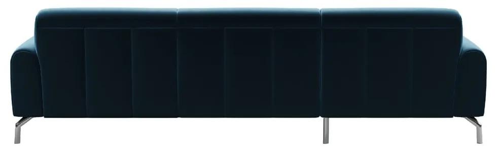Ъглов диван от синьо кадифе , ляв ъгъл Puzo - MESONICA