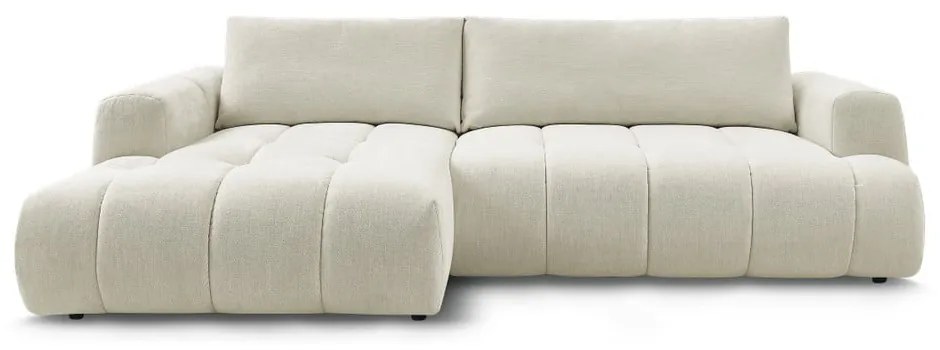 Бежов сгъваем/с място за съхранение ъглов диван (ляв ъгъл) Fuji – Bobochic Paris