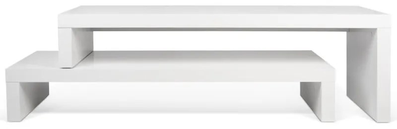 Бяла променлива маса за телевизор орех Cliff - TemaHome