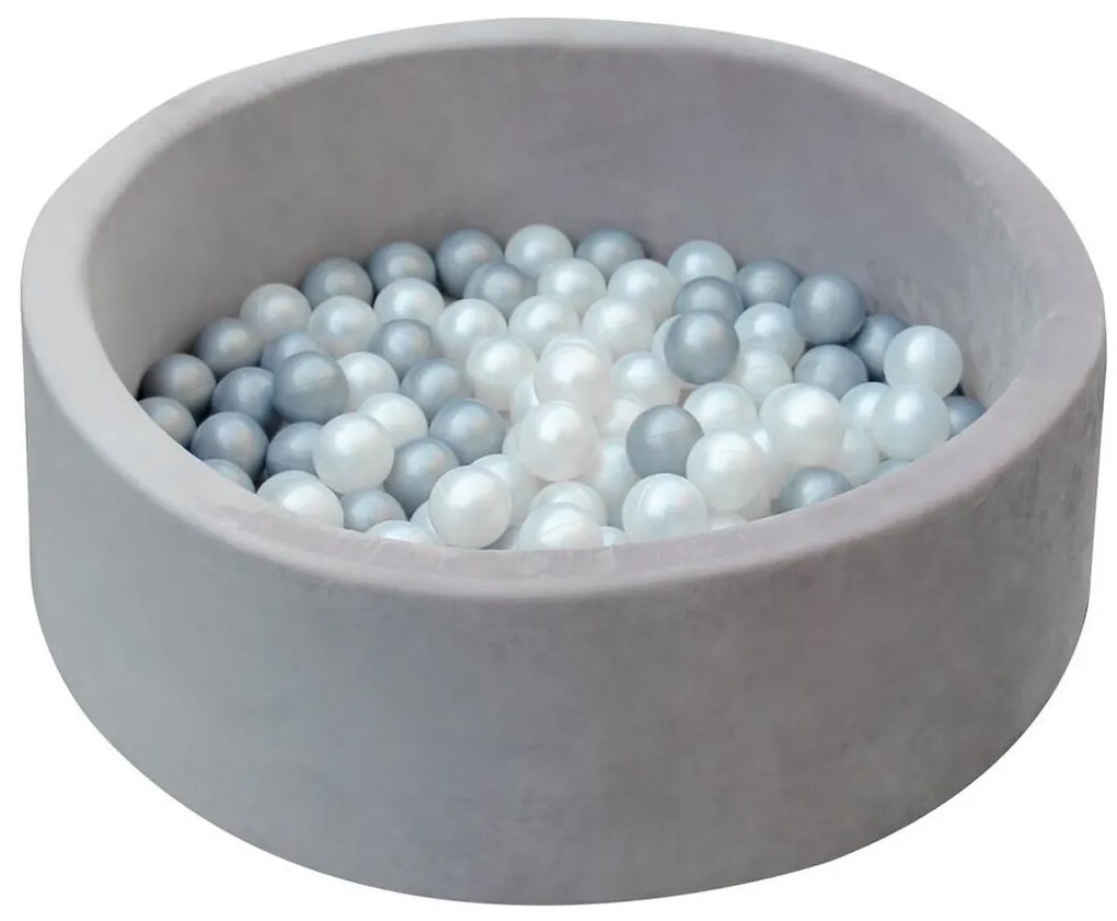 2Kids Toys - Детски сух басейн с топки Ø 90 см сив