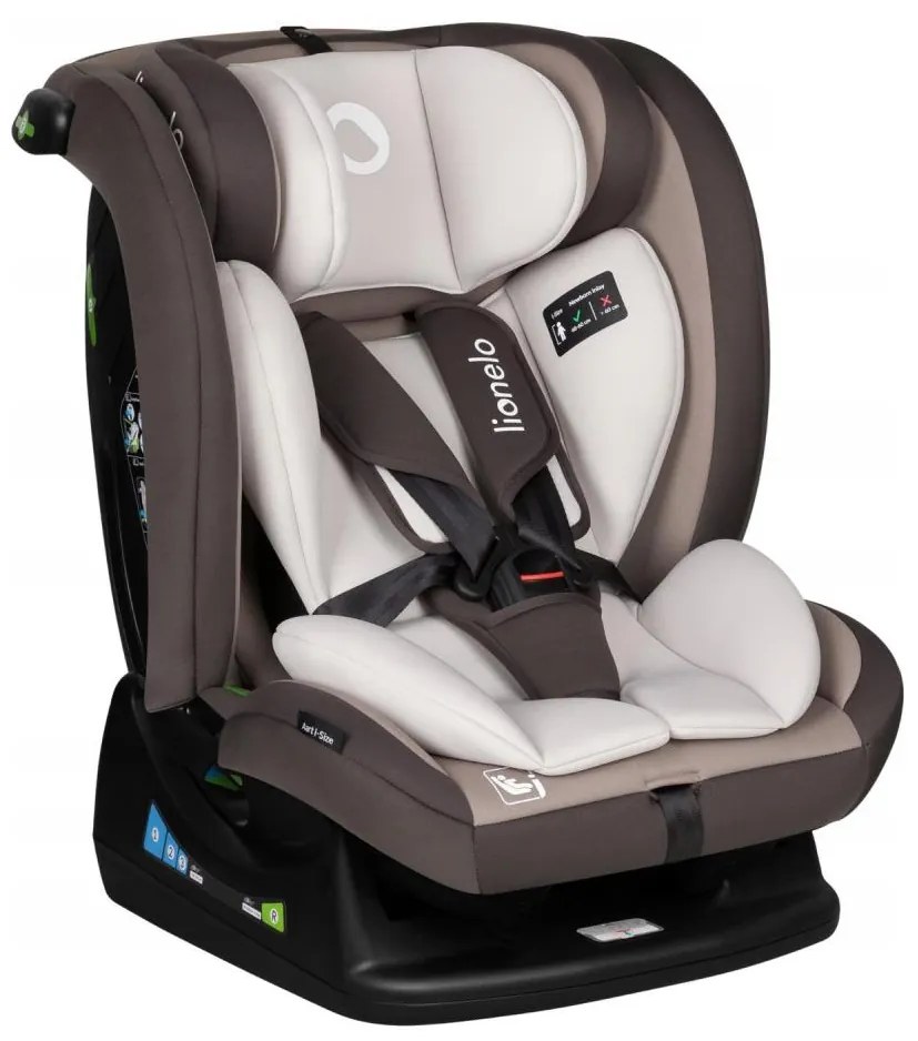 Lionelo - Детско столче AART i-Size 40-150 см кафяво/кремаво