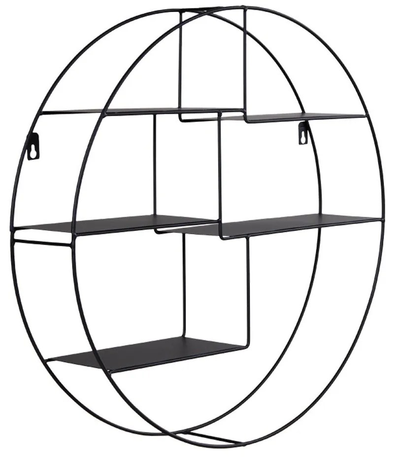 Черен двуетажен метален рафт Genk - House Nordic