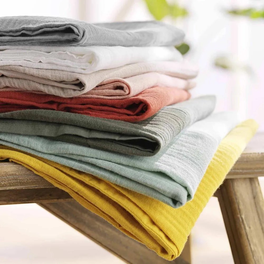 Розово единично муселиново спално бельо 140x200 cm Angelia – douceur d'intérieur