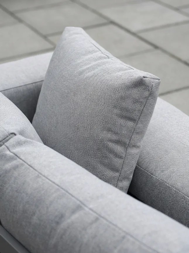 Просторен градински комплект XL-NM-2011 - сив + сиви възглавници