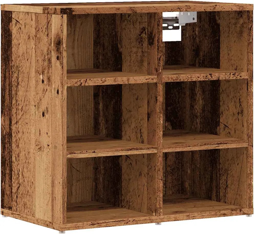 857033 vidaXL Шкаф за обувки от старо дърво 52x30x50 cm