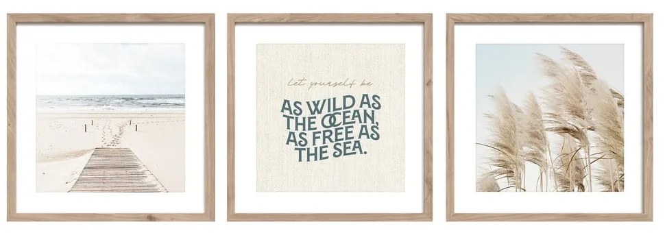 Картини в комплект от 3 бр. 30x40 cm Seaside – Styler
