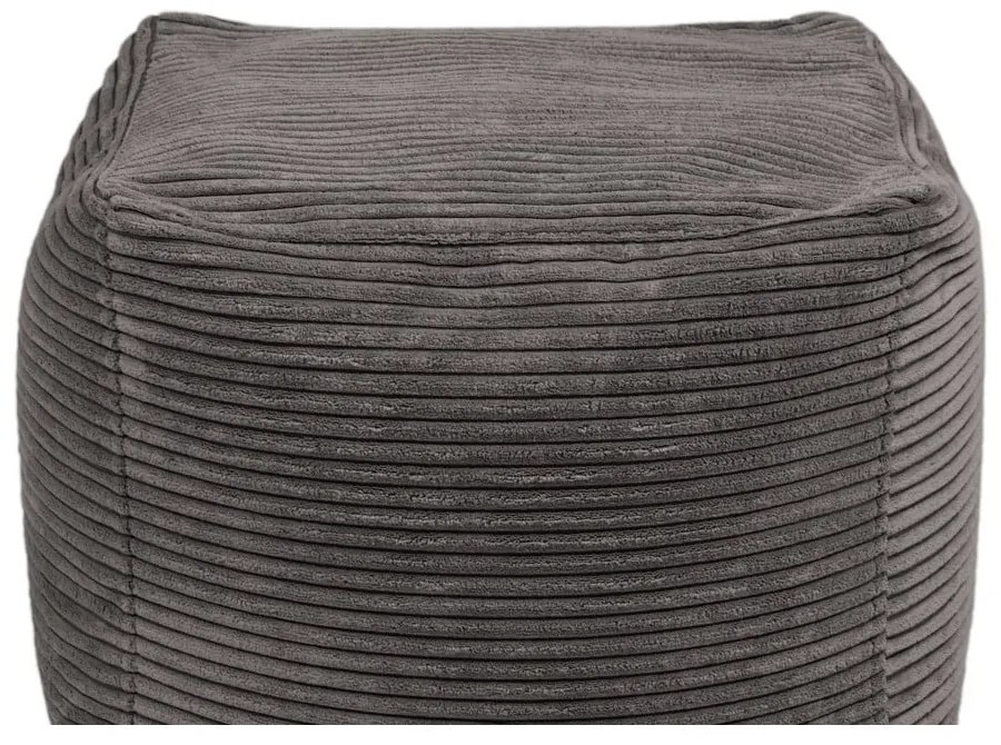 Тъмносив пуф от рипсено кадифе Up! MooG – SLOWDOWN