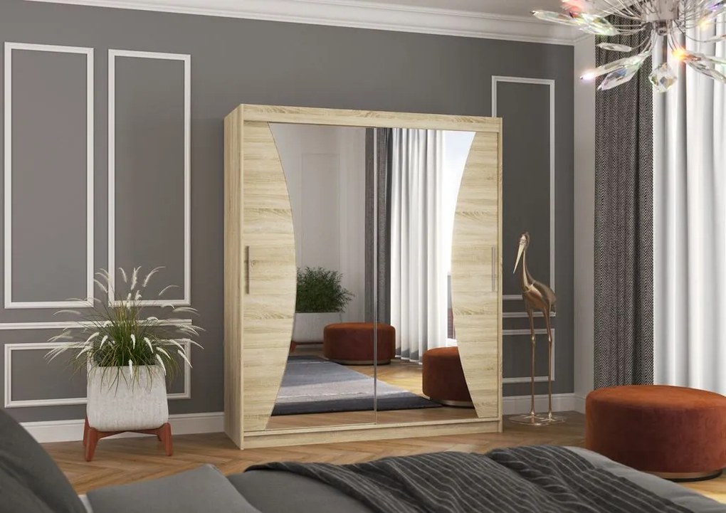 Гардероб Dolph 180 плъзгащ се-Drus anoixto