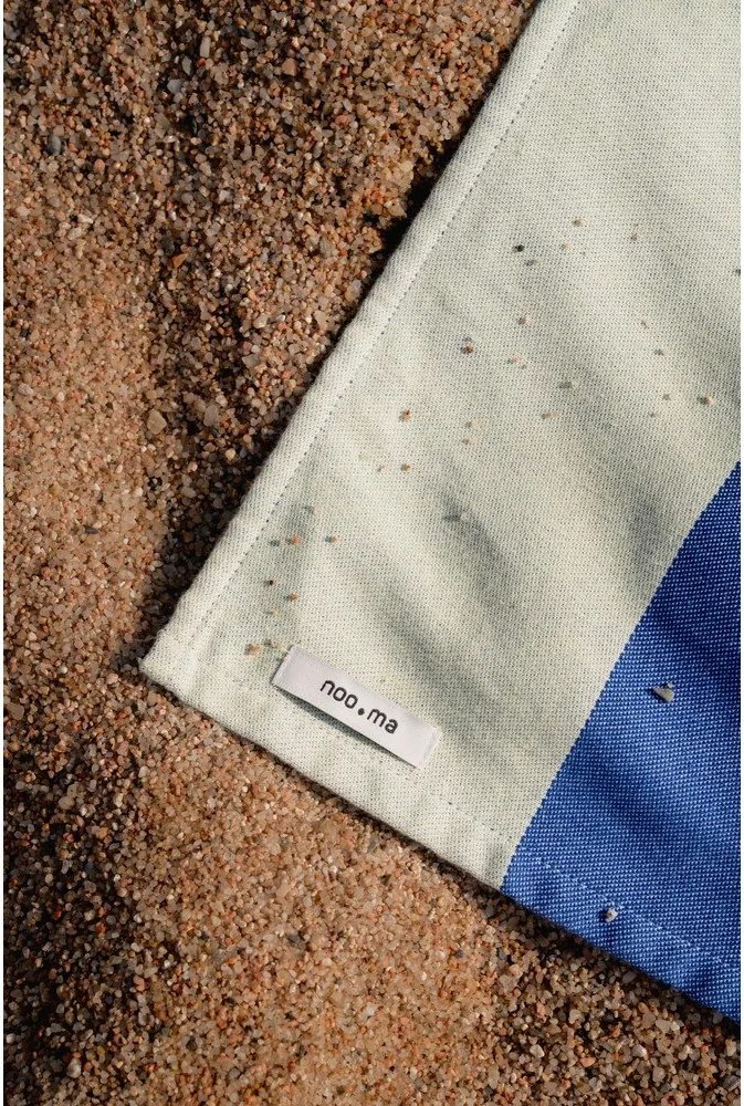 Светложълта/синя памучна плажна кърпа 100x160 cm Su – noo.ma