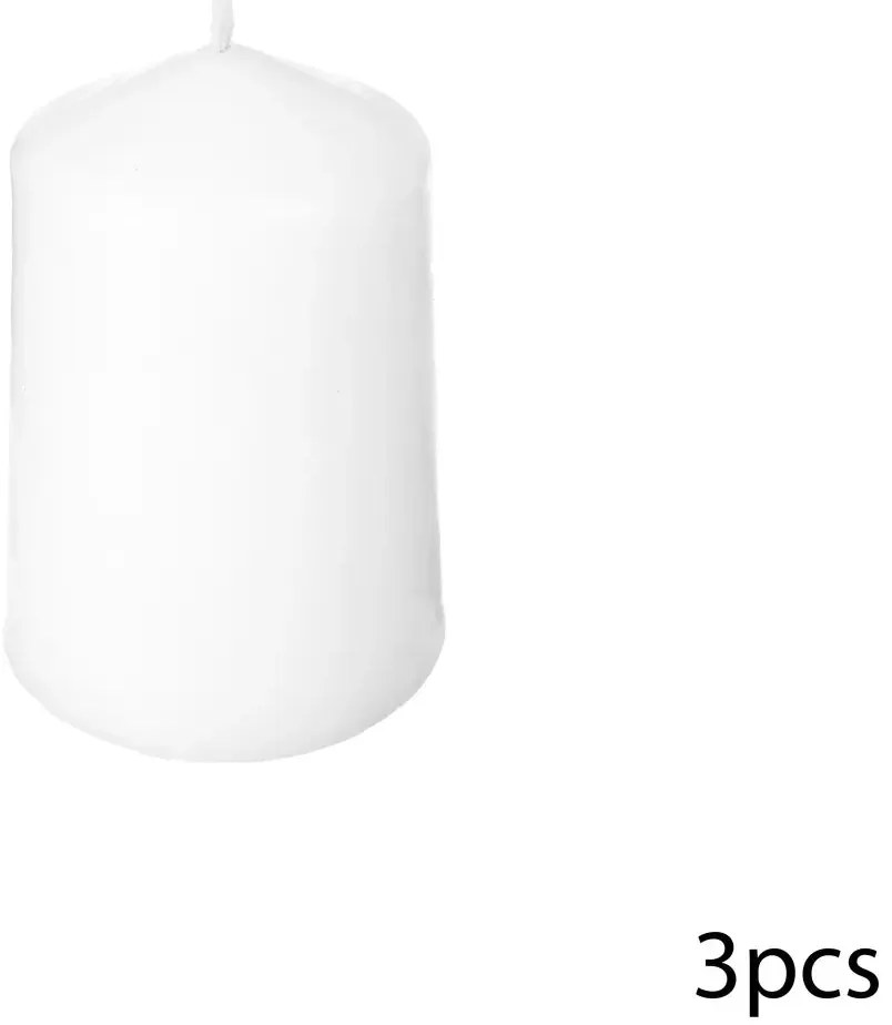 Комплект свещи без аромат atmosphera Many, 3 Броя, Votive, 5x7.5 см, Бели