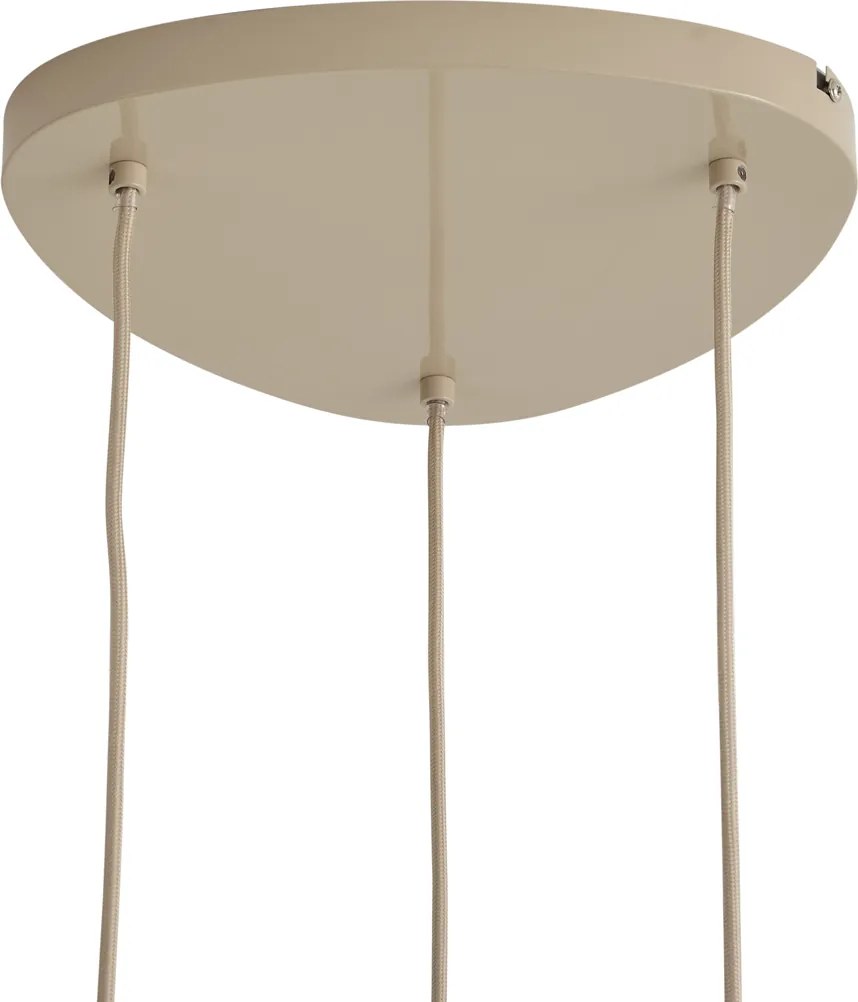 Macaron Retro 6-Light Pendant Lamp with Taupe Metal Shades