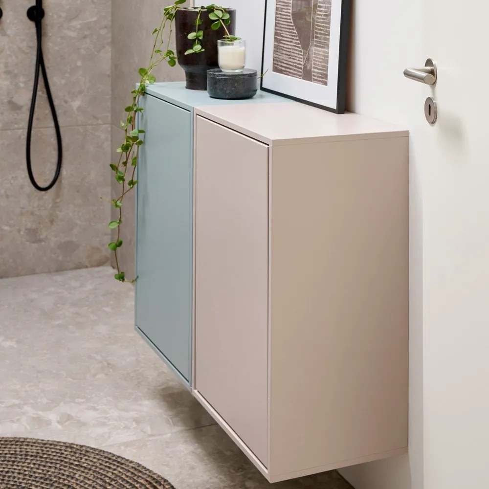 Сиво-син стенен кош за пране Laundry Box – ReCollector