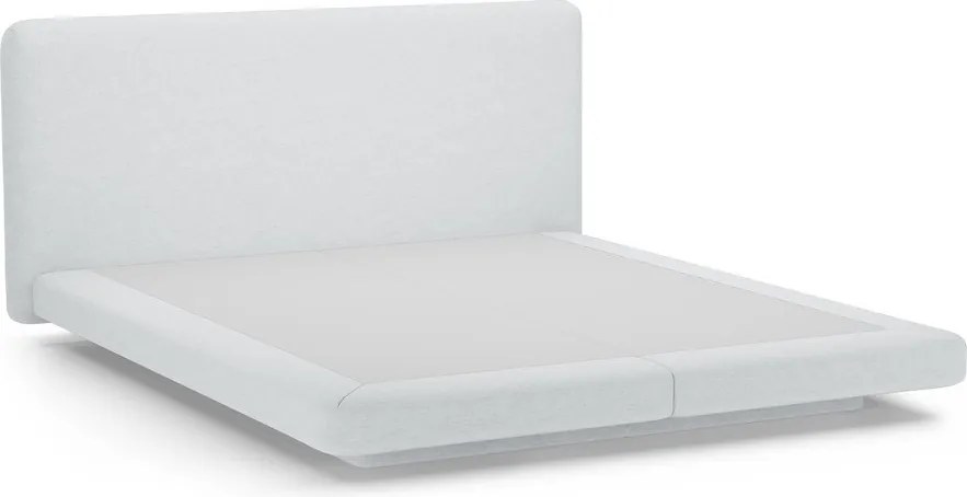 Светлосиво тапицирано двойно легло 180x200 cm Linea – Micadoni