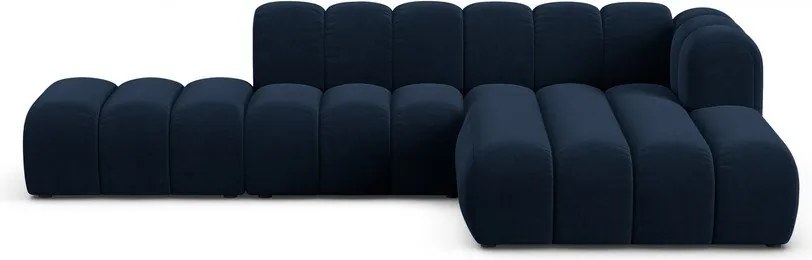 Тъмносин ъглов диван (десен ъгъл) Lupine – Micadoni Home