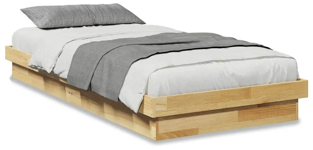 851972 vidaXL Рамка за легло без матрак 90x190 см, масивна дъбова дървесина