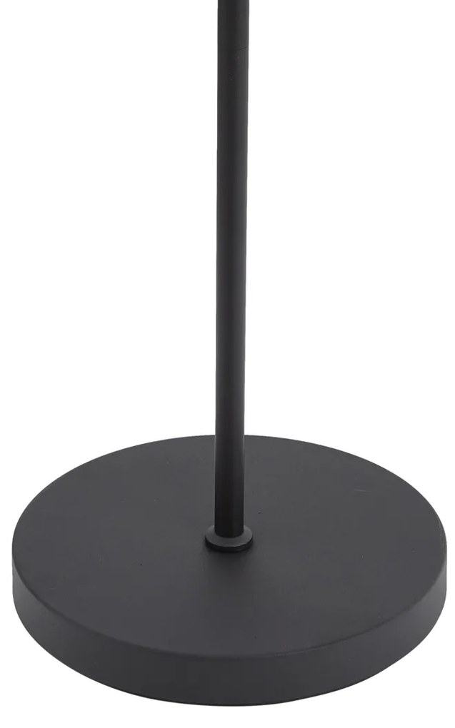 Модерна подова лампа черна вкл. LED 3-степенно димируема акумулаторна - Statler