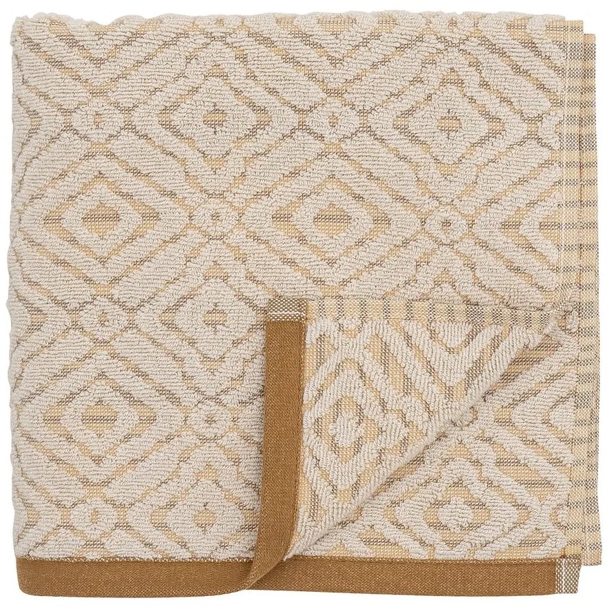 Памучна кърпа в кремаво и цвят горчица 100x50 cm Malou – Bloomingville