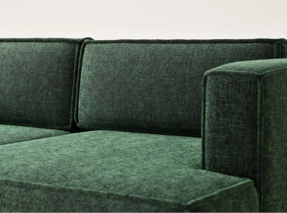 Тъмнозелен шенилов сгъваем/с място за съхранение ъглов диван (десен ъгъл) Velto – Maison de Rêve