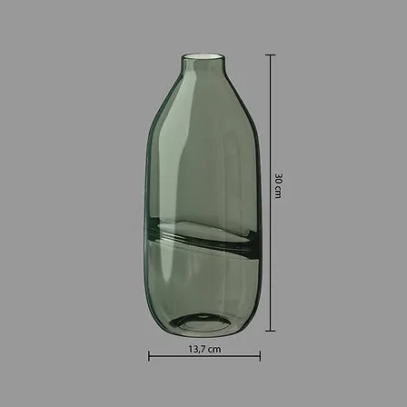 Ваза atmosphera Line, 30cm, Стъкло, Сив