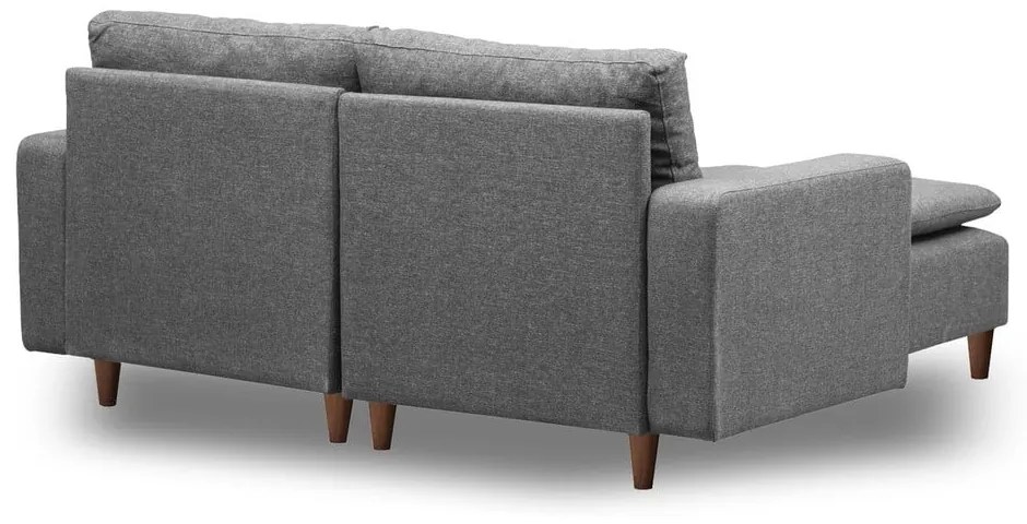 Сив ъглов диван (ляв ъгъл) Lungo – Balcab Home