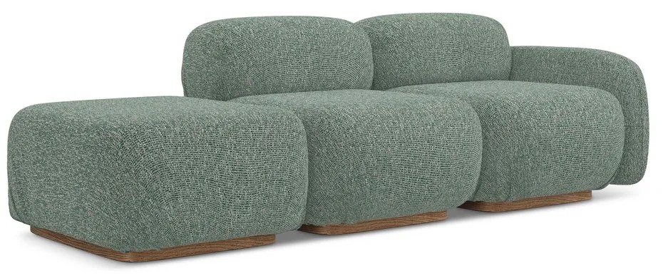 Светлозелен модулна лежанка (десен ъгъл) Ailani – Makamii
