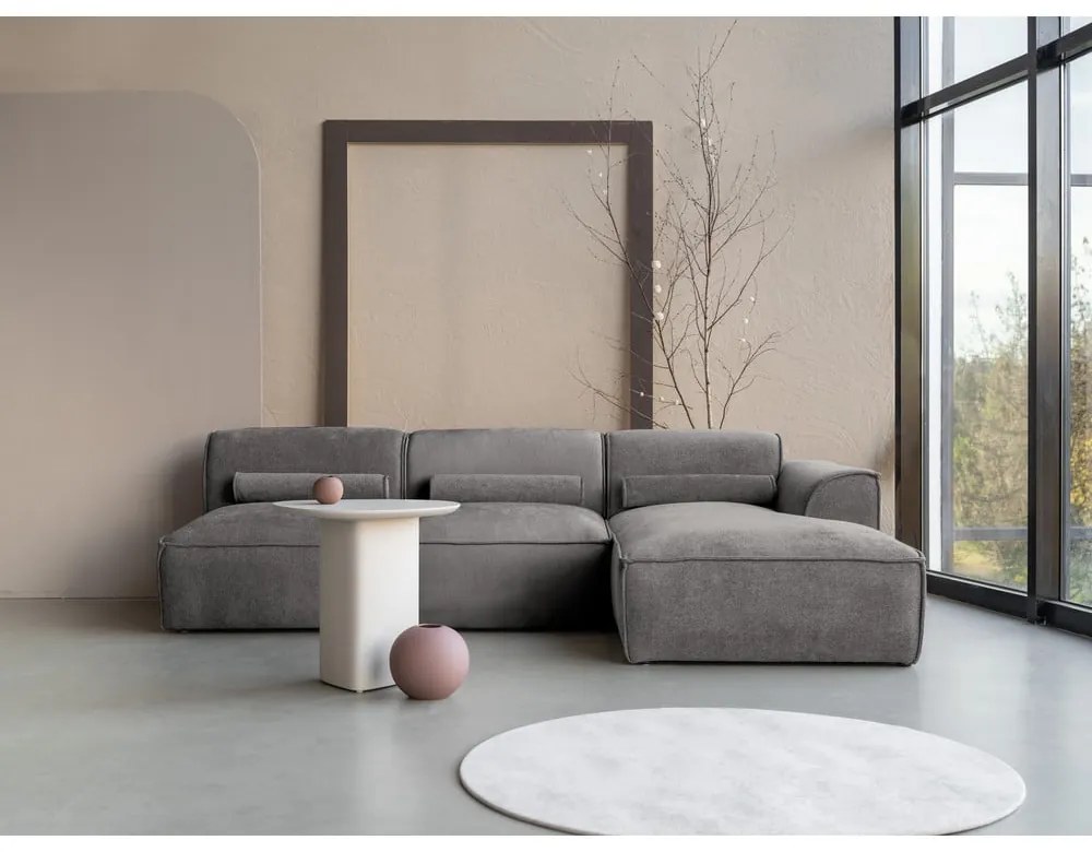 Светлосив ъглов диван (десен ъгъл) Flex Felix – Miuform